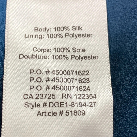 Babaton Aritzia Benedict 100% Silk Blue Pleated Mini Dress Tie Waist Size XS - Picture 9 of 10